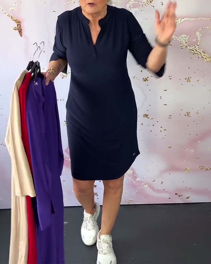 Kelsea – Midikleid mit V-Ausschnitt