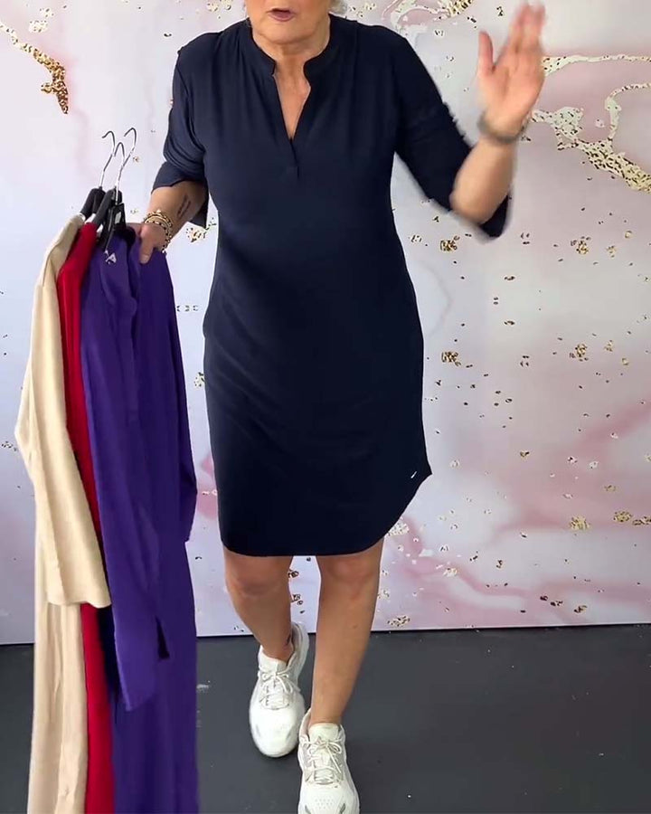Kelsea – Midikleid mit V-Ausschnitt