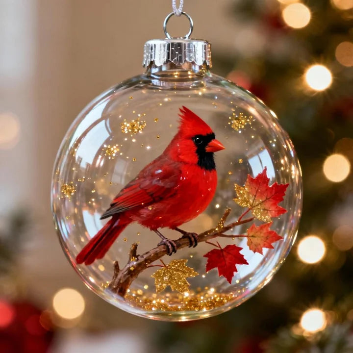 FrostFlight – Kollektion Von Weihnachtskugeln Aus Glas Mit Niedlichen Vögeln
