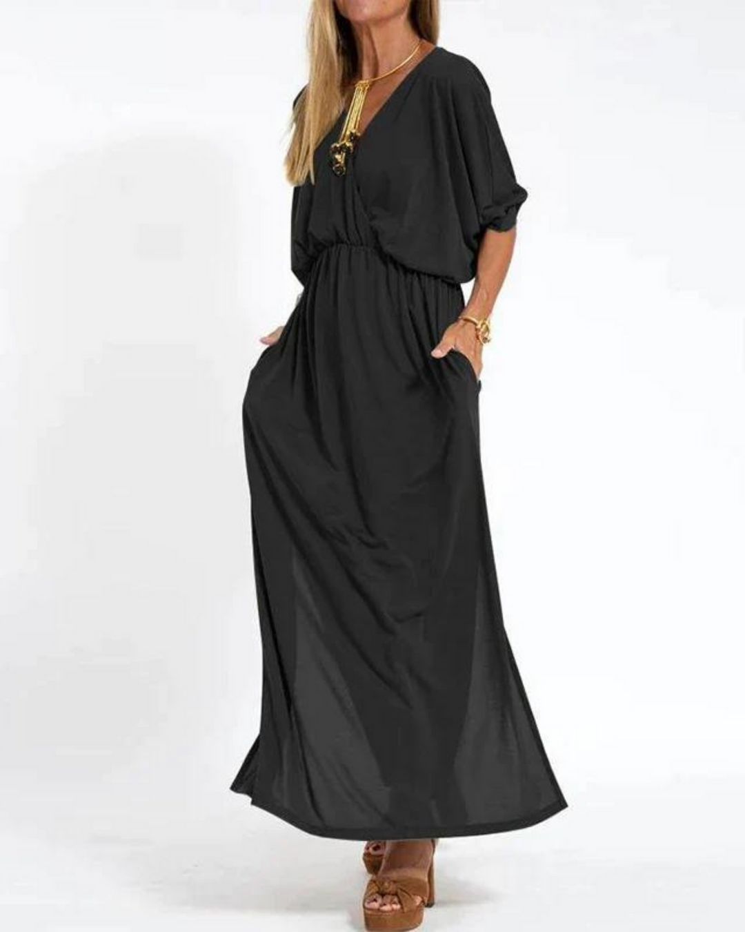 Janell - Vintage Langes Kleid