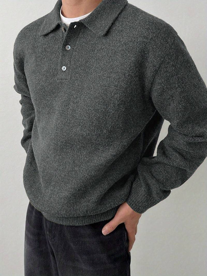 Eliran - Elegantes Langarm Rollkragen Strickoberteil