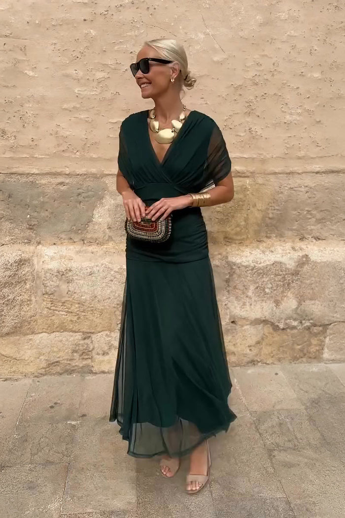 Nefeli – Elegantes Maxikleid Mit V-Ausschnitt Für Festliche Anlässe