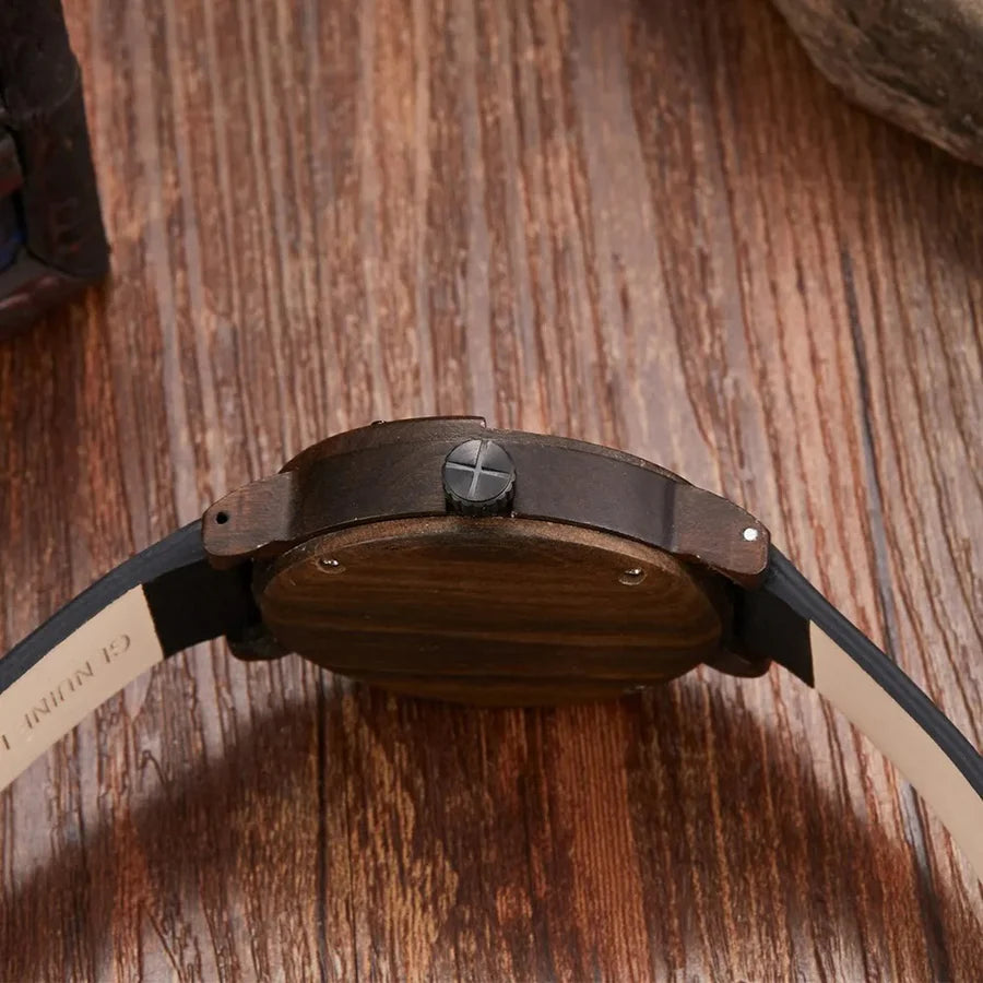 Stellan – Holzuhren mit Lederarmband