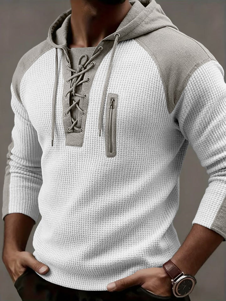Freddie – Strukturierter Gerippter Pullover Mit Kapuze