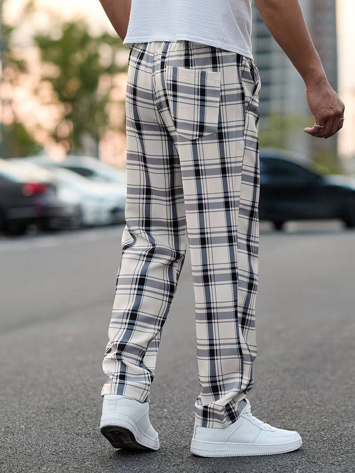 Idriz – Karierte Hose Mit Elastischem Bund