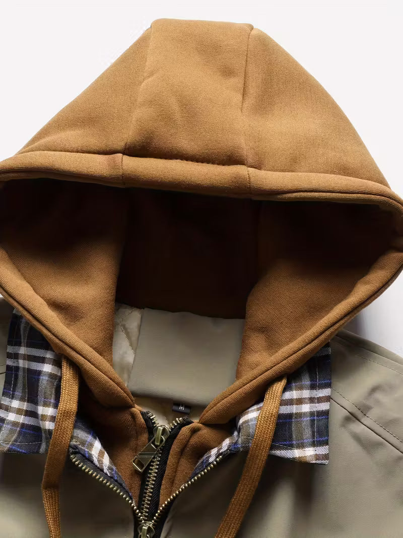 Sylvain – Kapuzen Jacke Im Luftwaffe Stil Mit Reißverschluss