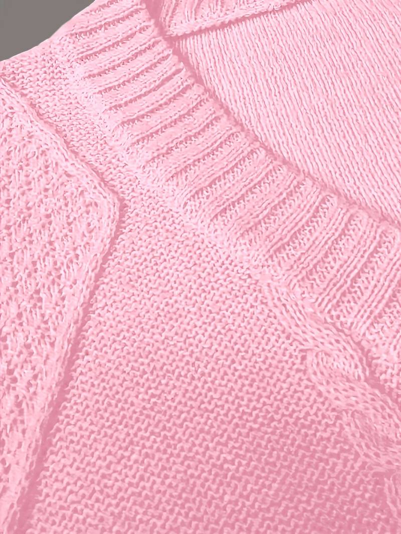 Tzvia - Lässiger Strick Pullover Mit V Ausschnitt