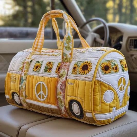 RetroBloom - Quilted Vintage Camper Print Travel Bag