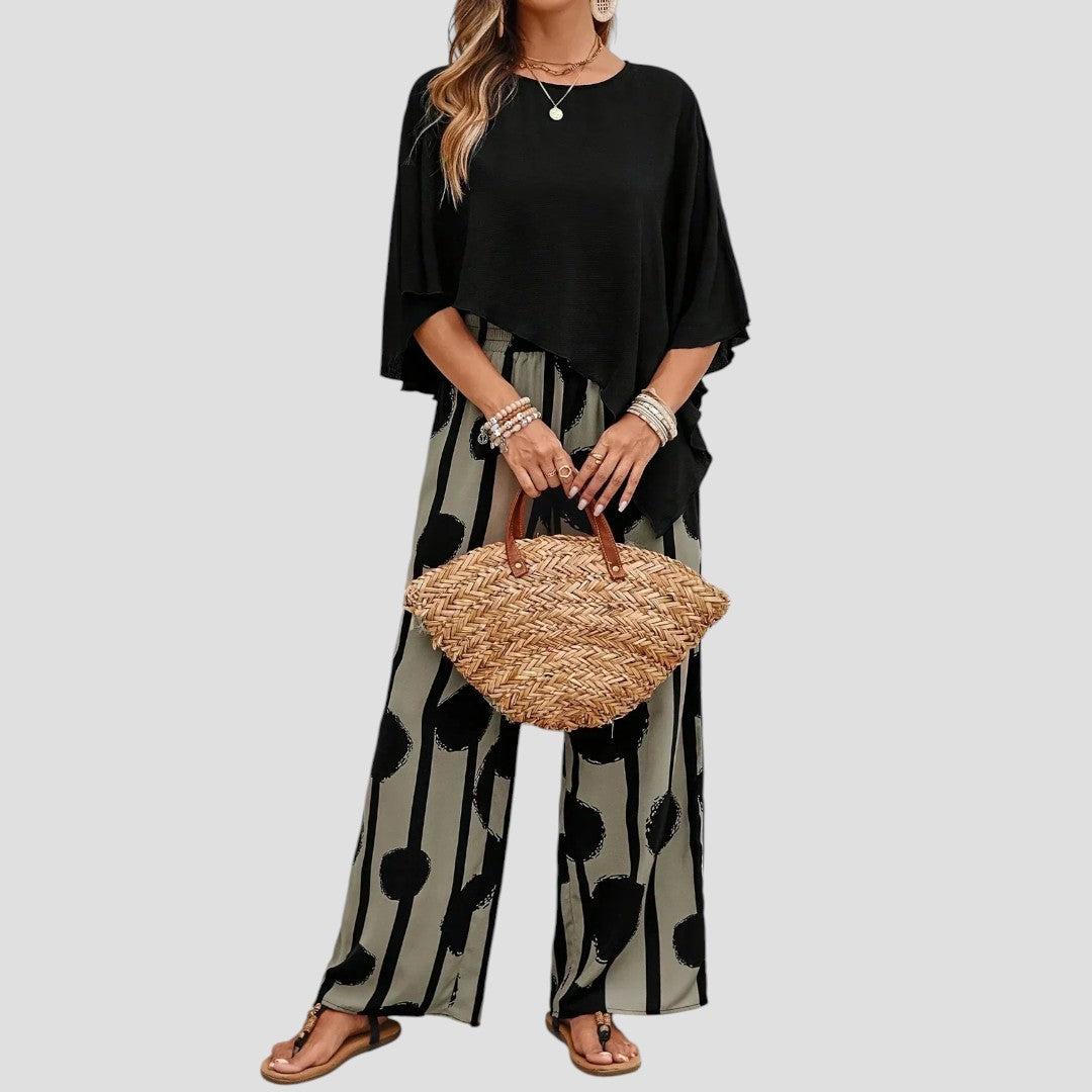 Paolina – Stilvolles Zweiteiliges Set Mit Drucken