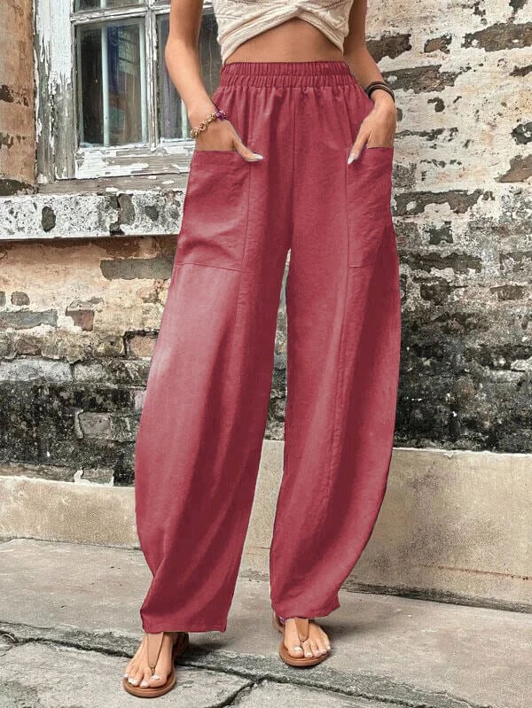 Salomee - Elastische lockere Hose mit Taschen