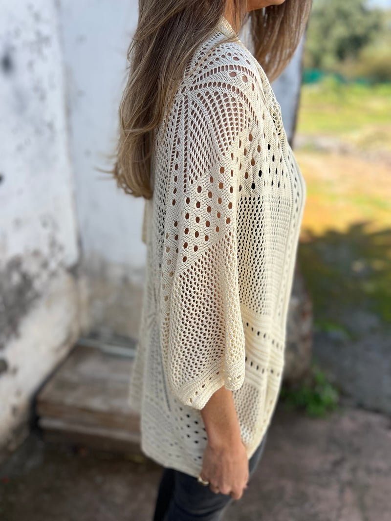 Veronique – Cardigan Mit Halben Ärmeln