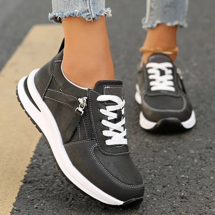 Maila - Bequemer Turnschuh Mit Seitlichem Reißverschluss