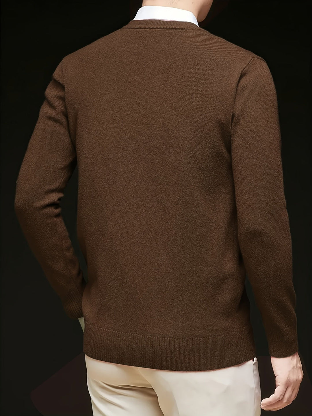 Dionysis – „Cross Border“ Strickpullover mit V-Ausschnitt