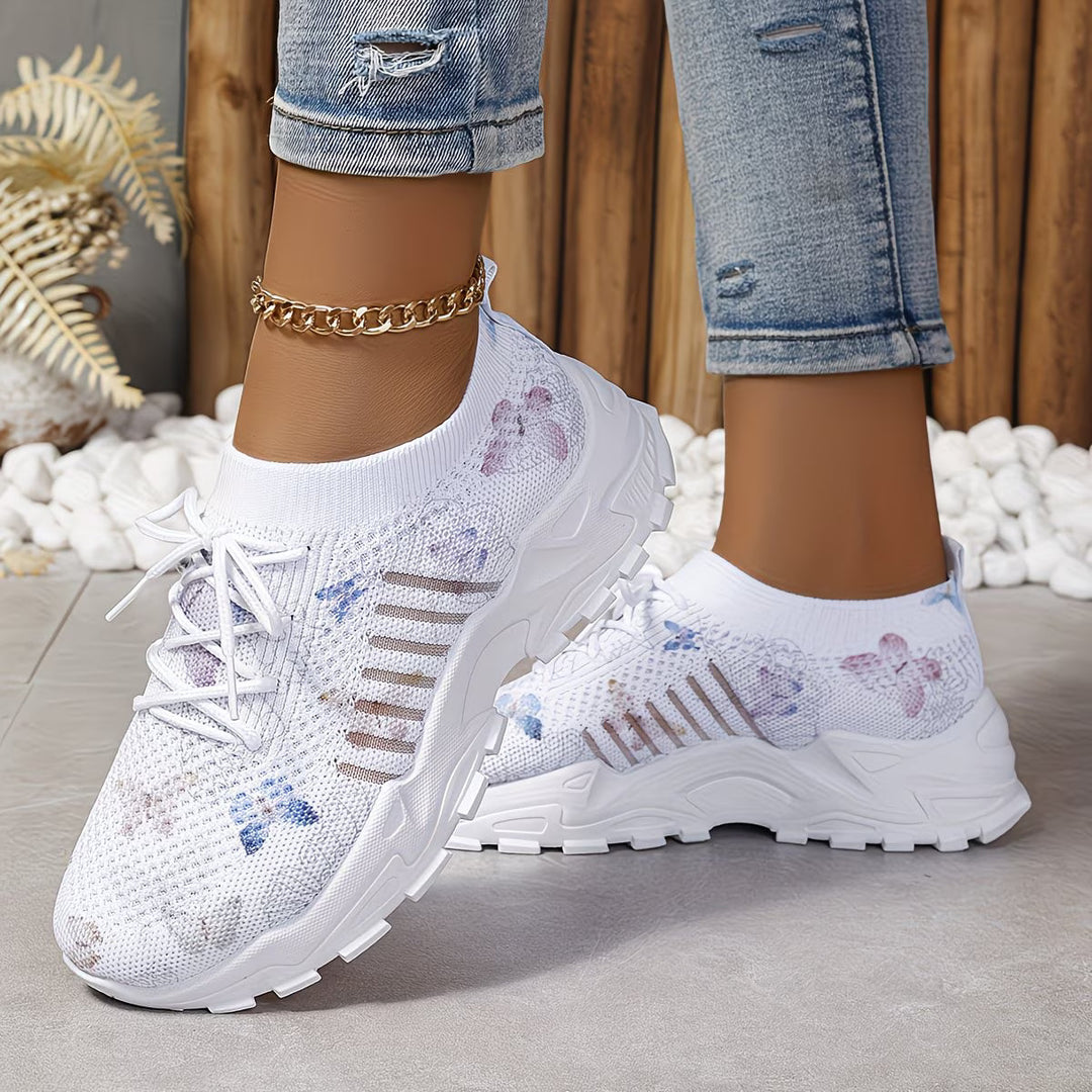Destinee - Schmetterlingsmuster Schnür Turnschuh