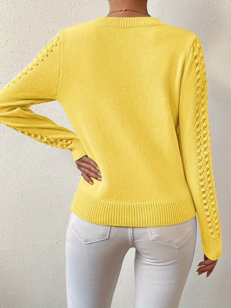 Shannen - Langärmeliger Strickpullover