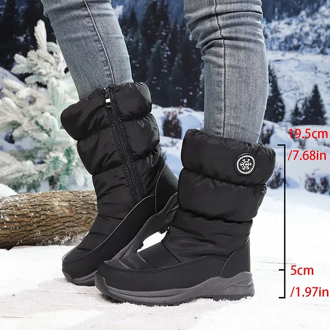 Muthoni - Hochwertiger Wadenhoher Winter Stiefel Für Den Schnee