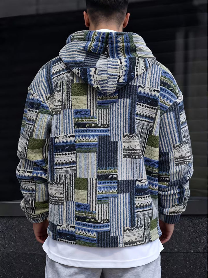 Silvain – Bedrucktes Kapuzen Sweatshirt Mit Reißverschluss