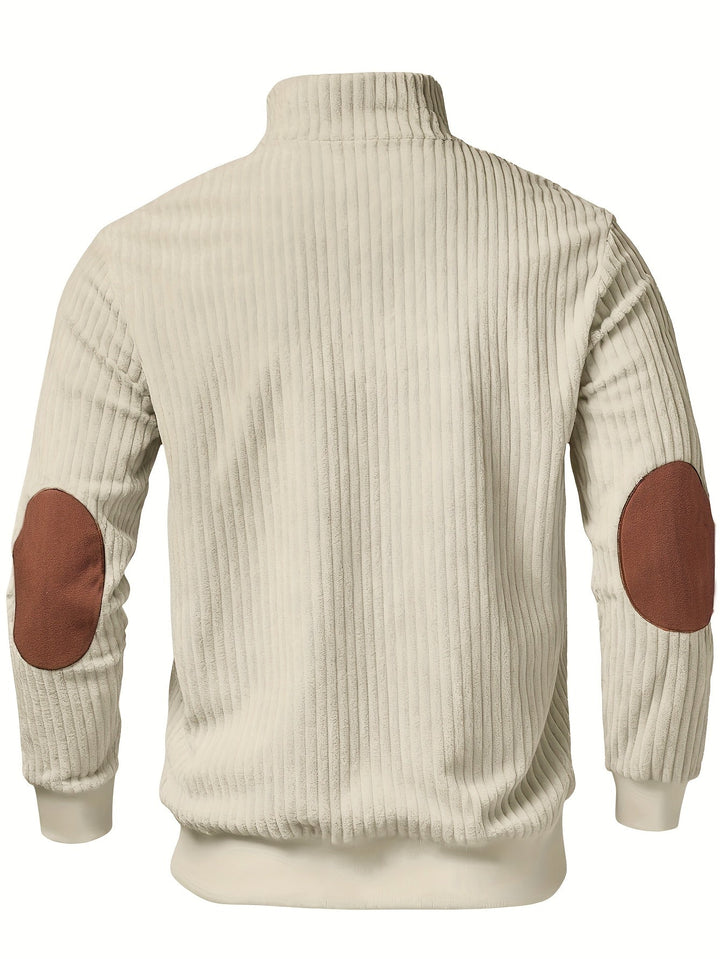 kortez – Lässiger Strickpullover Mit Halbem Reißverschluss