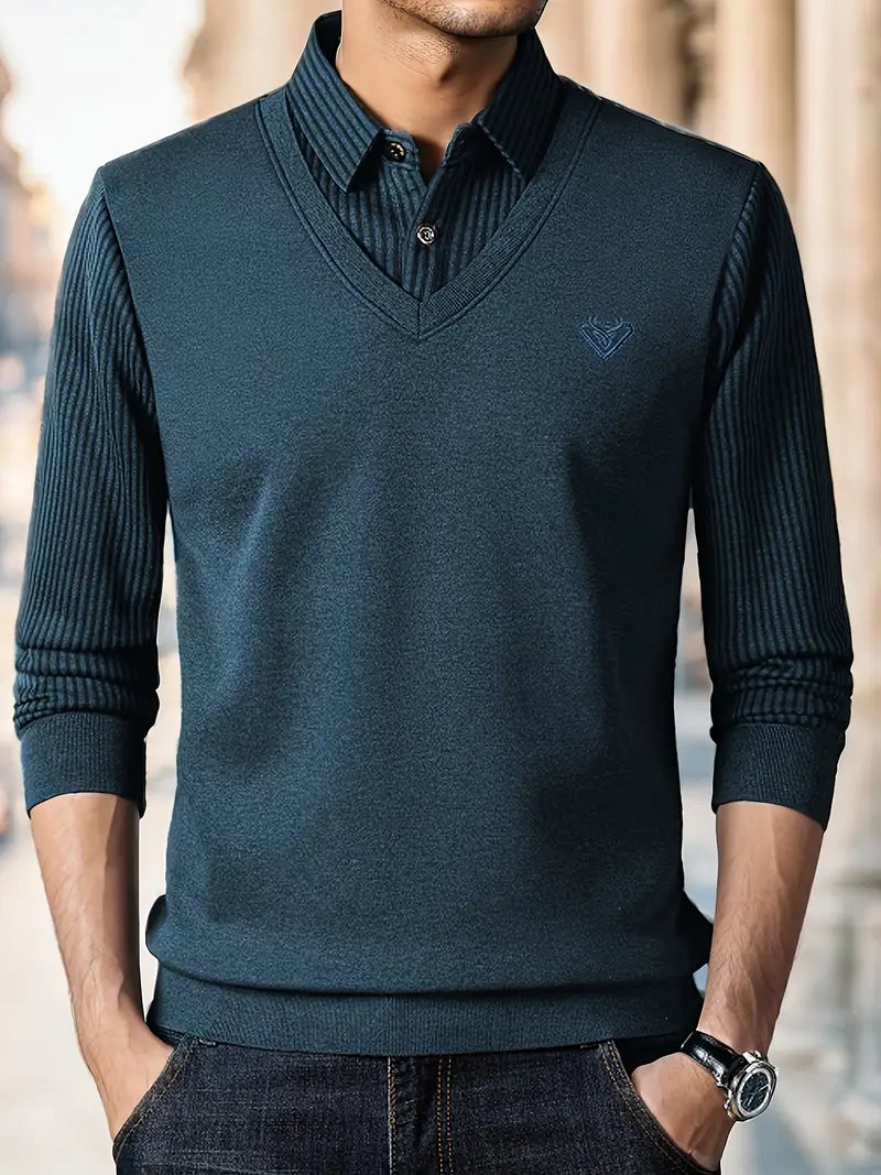 Leroy – Lässiger Langarm Strickpullover