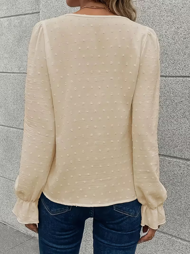 Rejina – Elegante Bluse Mit Spitzenkragen