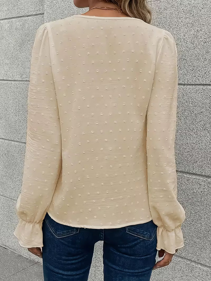 Rejina – Elegante Bluse Mit Spitzenkragen
