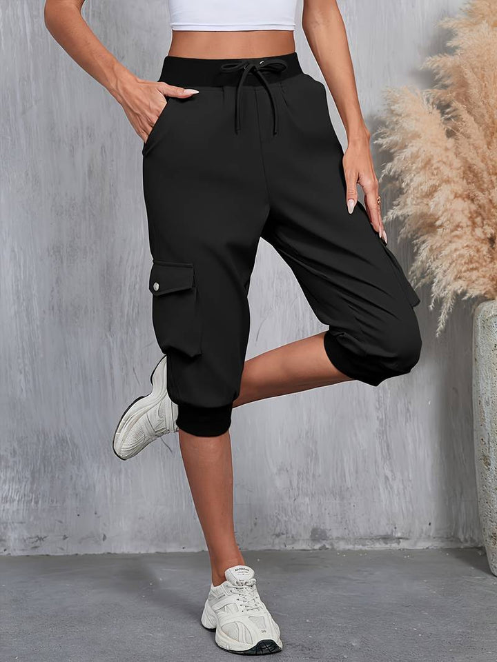 Kirabo - Sommer Cargohose Mit Mehreren Taschen Und Geripptem Gummibund