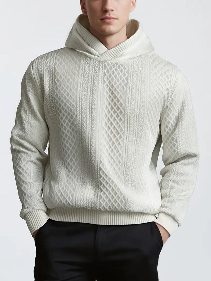 Karah - Langärmeliger Strick Kapuzenpullover