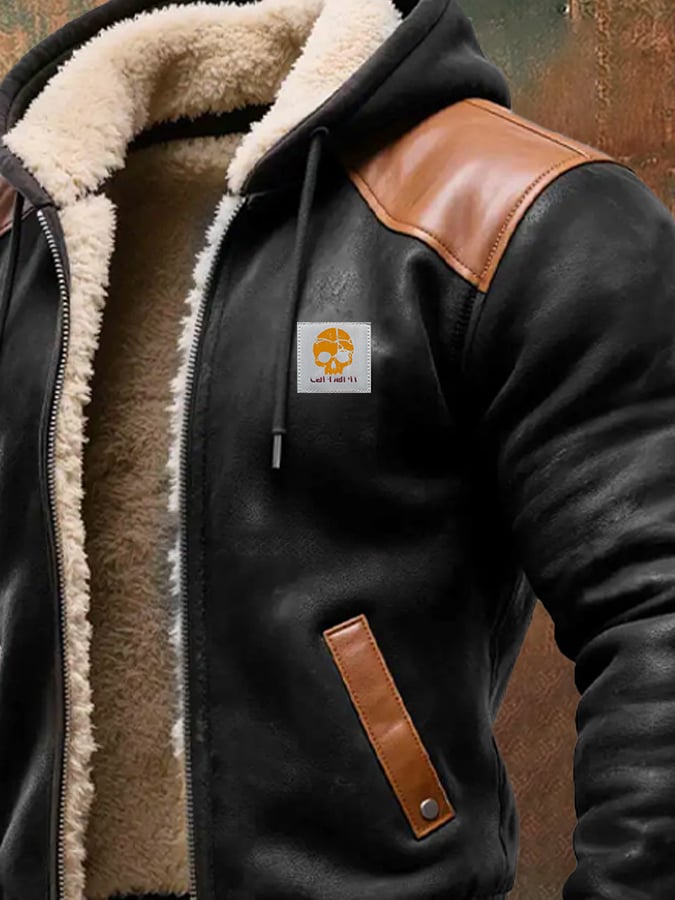 Francois – Vintage Wildleder Jacke Mit Kapuze