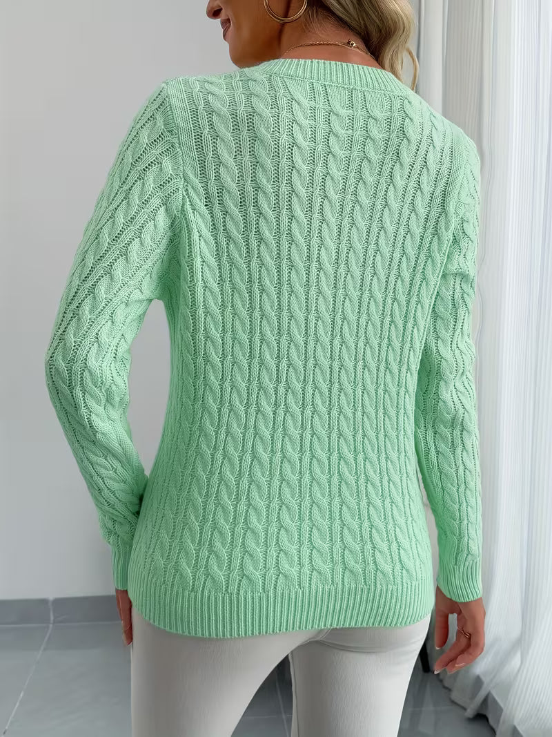 Lenea – Langarm Pullover Mit Zopfmuster