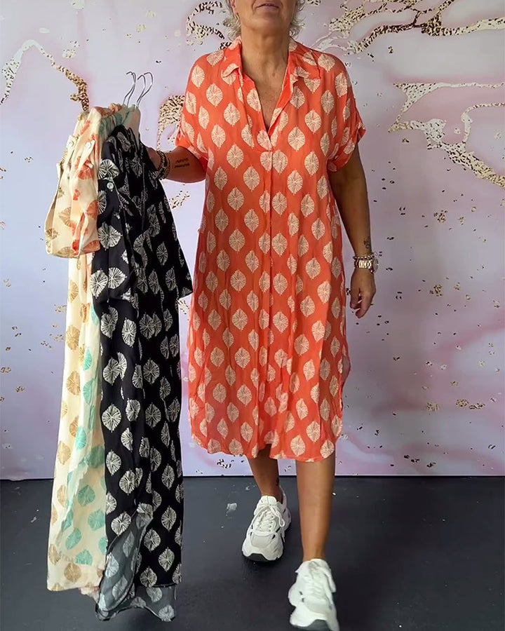 Dini - Stilvolles Kleid Mit V Ausschnitt