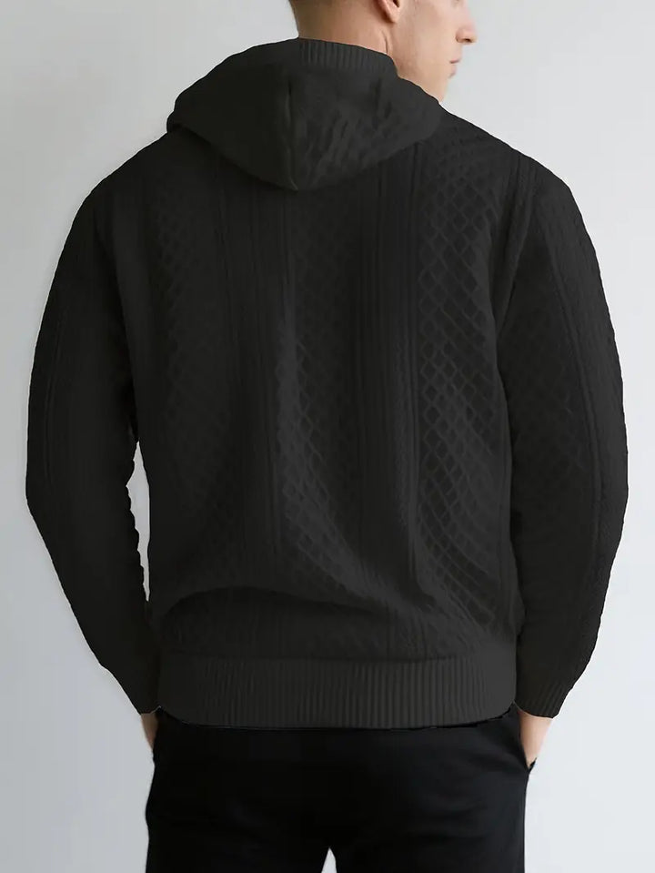 Karah - Langärmeliger Strick Kapuzenpullover