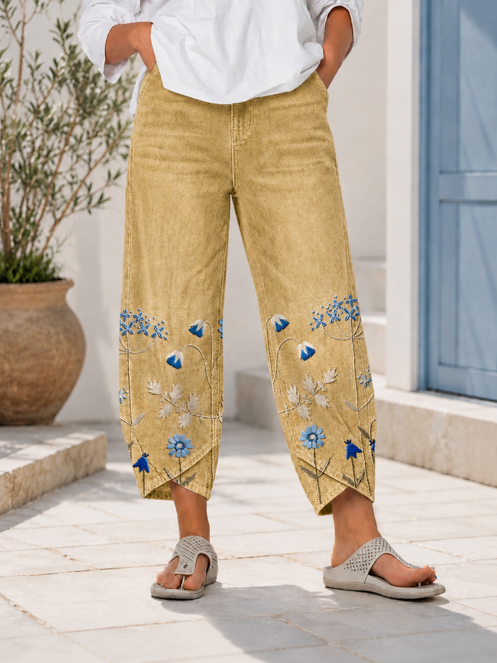 Selcen - Lässige Bestickte Hose