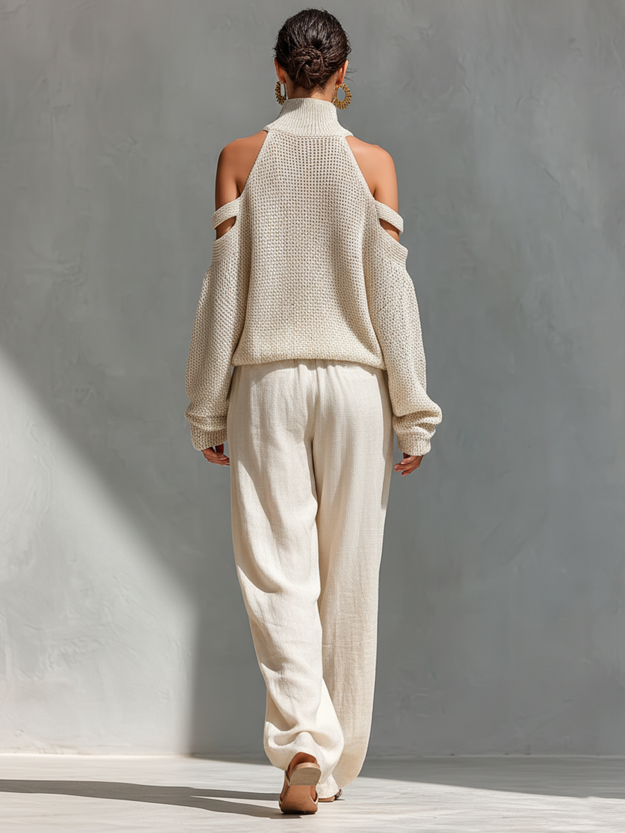 Elyzia – Set Aus Strickoberteil Und Weiter Hose