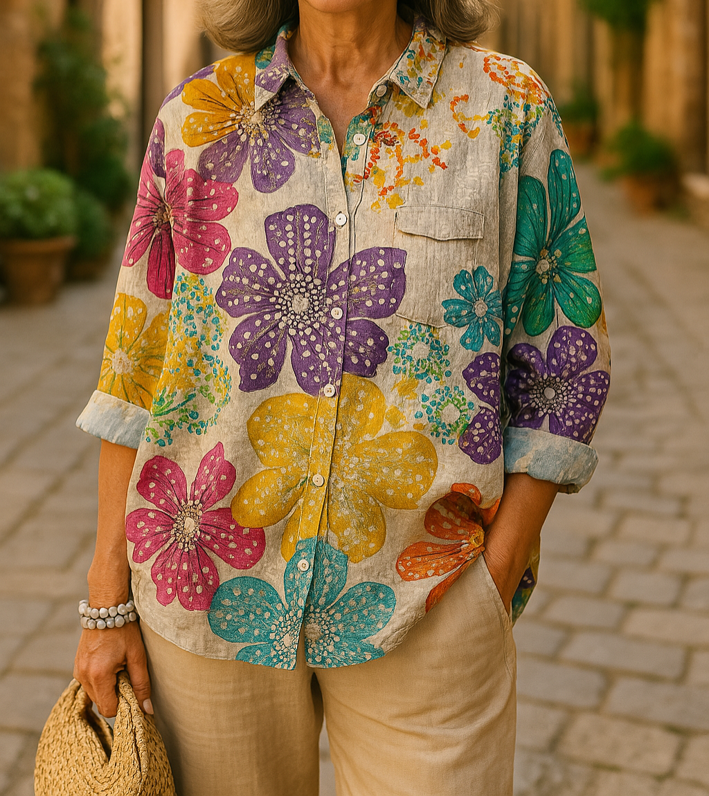 Petra - Lässige Bluse Mit Floralem Muster