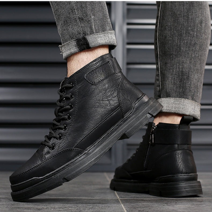 Patterson – Schnürstiefeletten Aus Leder