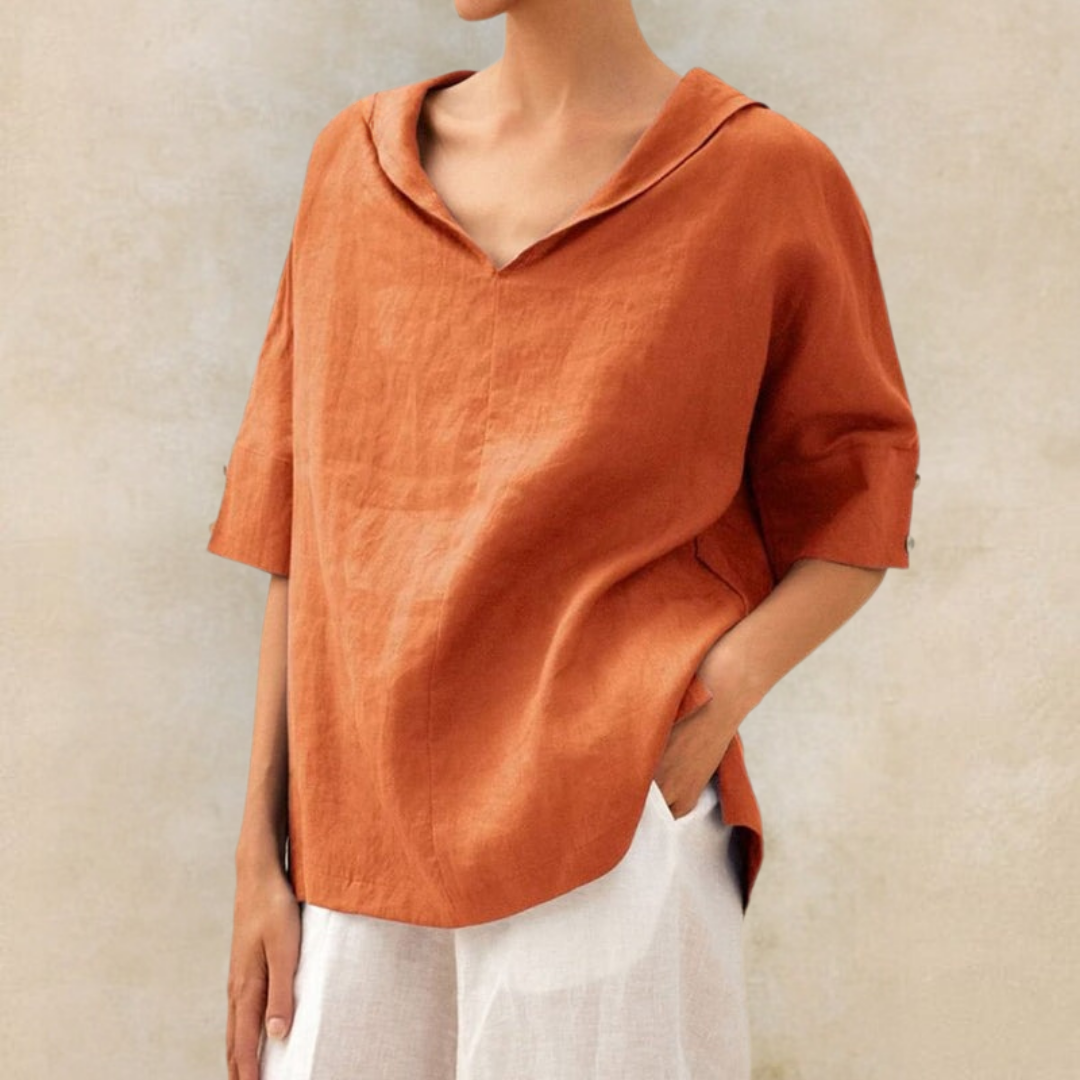Zoe - Lässige, Locker Sitzende Bluse