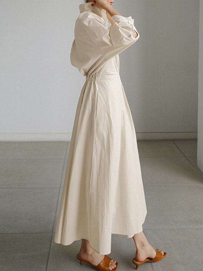 Priyanka – Elegantes Maxikleid Mit Langen Ärmeln