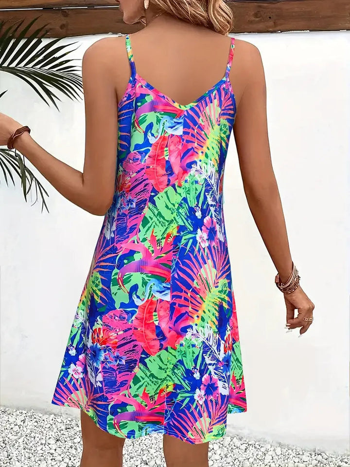 Jasmeen - V Ausschnitt Tanktop Kleid