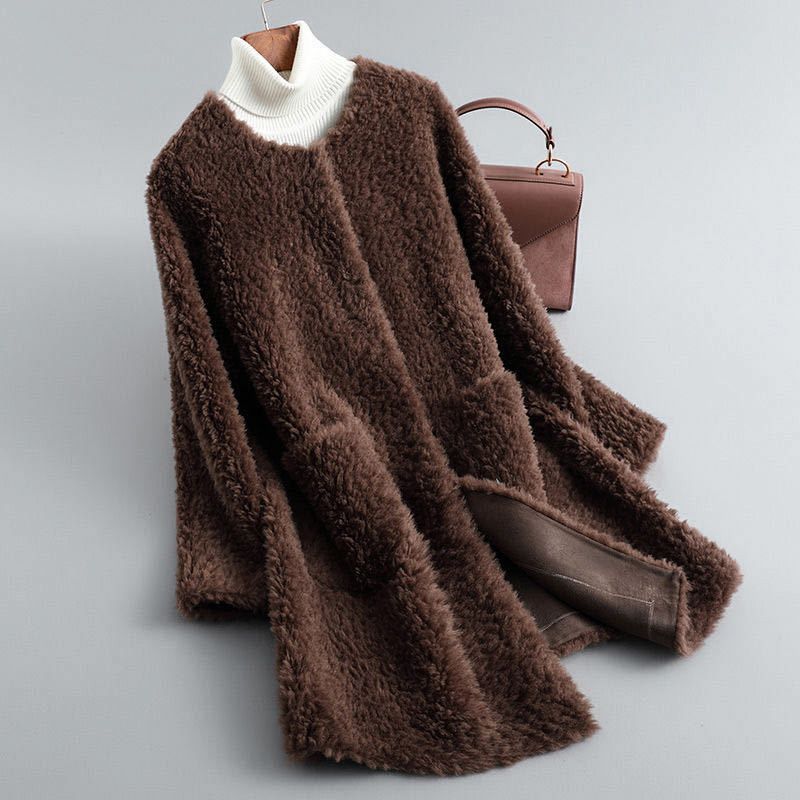 Tahliaa – Teddyfliesel Mantel Mit Taschen