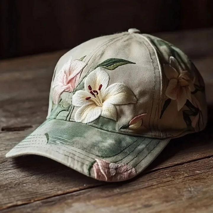 Virinia – Mütze Mit Blumen Stickerei