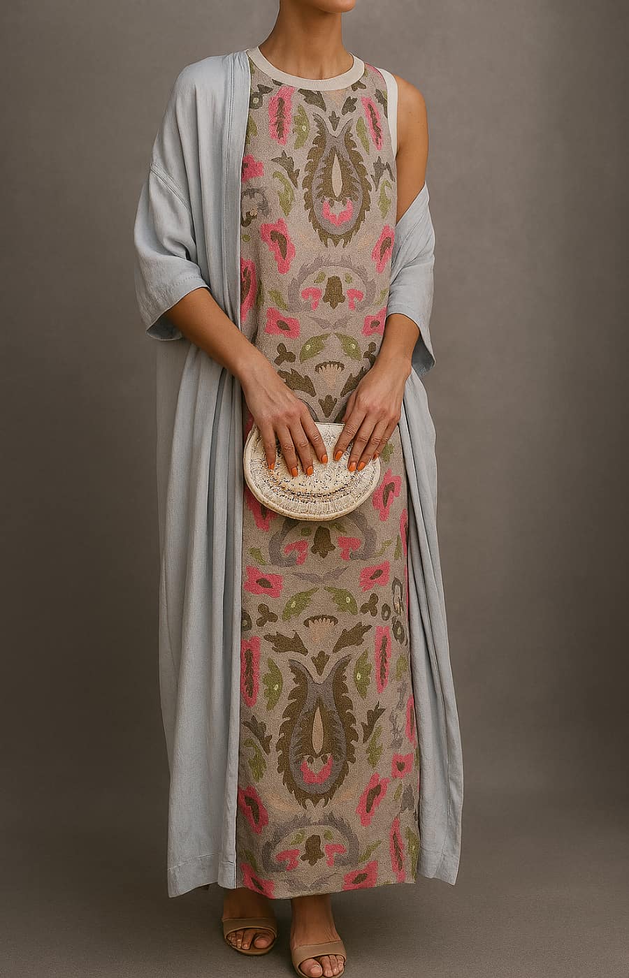 Irmtraut – Reich Pattren bedrucktes Kleid