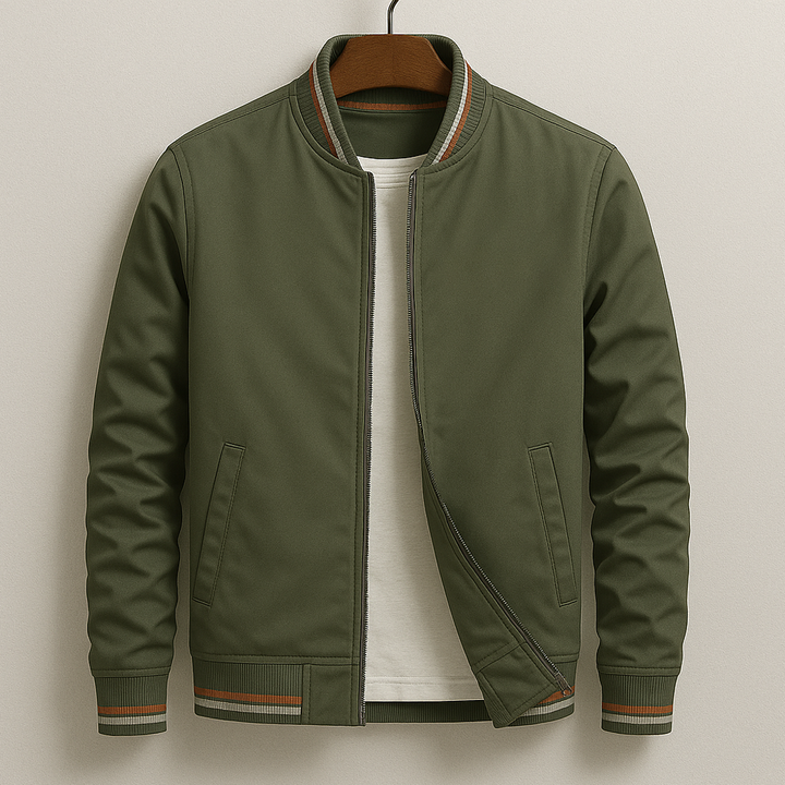 Gleb – Stilvolle Bomber Jacke Mit Streifen Angaben