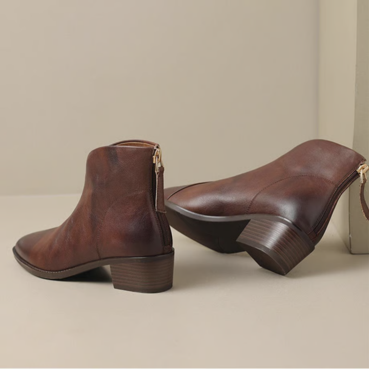 Charline – Elegante  Reißverschlussn Rückseite Stiefeletten