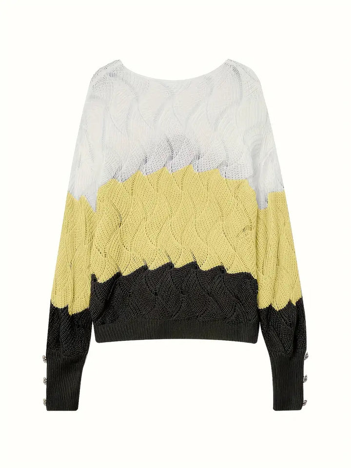 Renilda - Eleganter Strickpullover Mit V-Ausschnitt