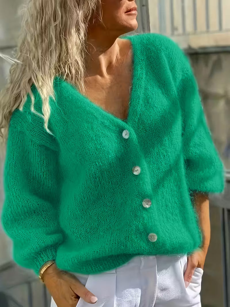 Hozanna - Langärmeliger Strickpullover Mit Knöpfen