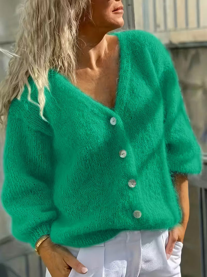 Hozanna - Langärmeliger Strickpullover Mit Knöpfen