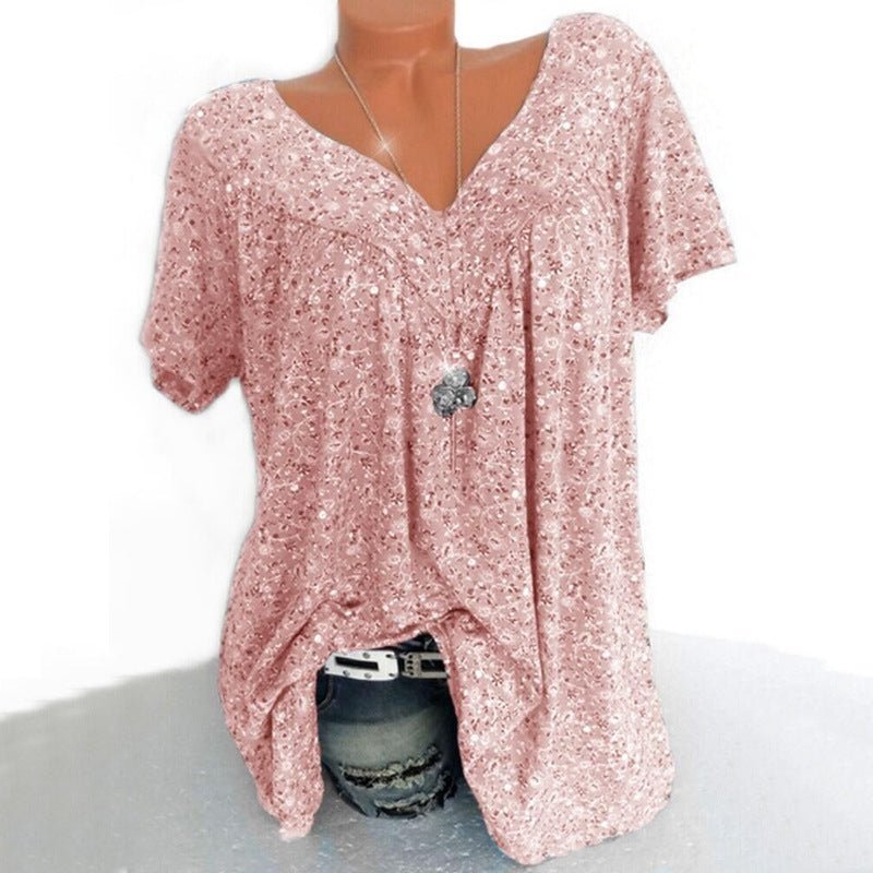 Sarita – Kurzärmelige Bluse Mit Blumenmuster