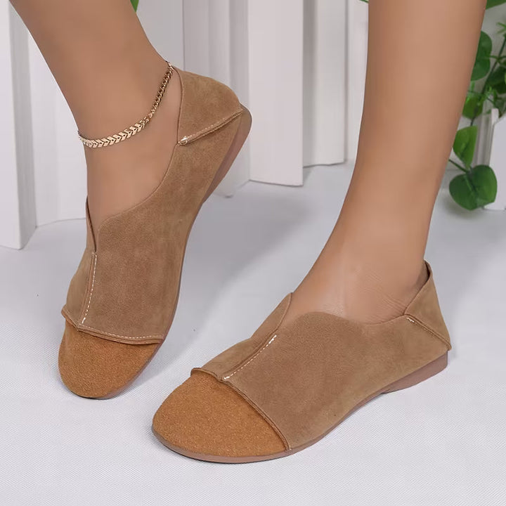 Bethan – Flexible Faltbare Flache Schuhe mit Eckiger Zehenpartie