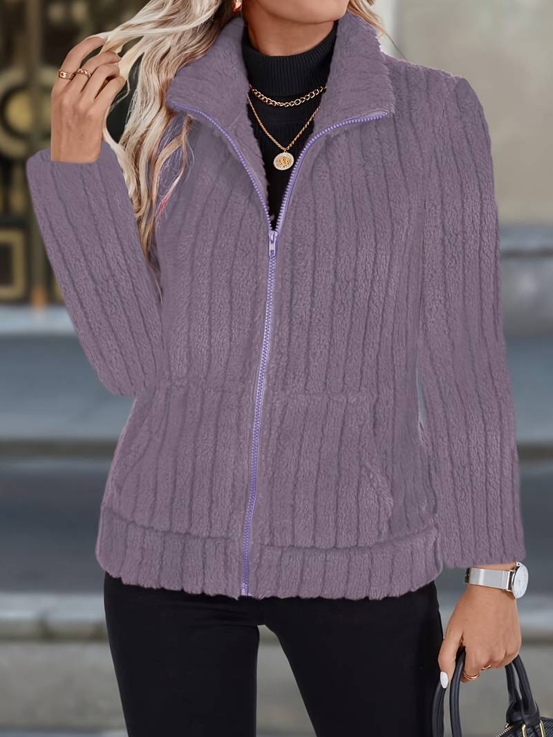 Zoharia - Stylische Winterjacke Mit Langen Ärmeln und Tasche