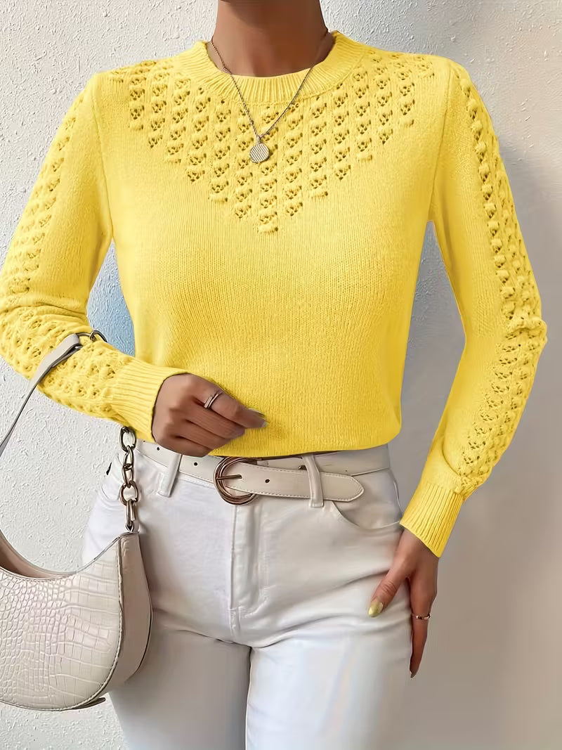Shannen - Langärmeliger Strickpullover
